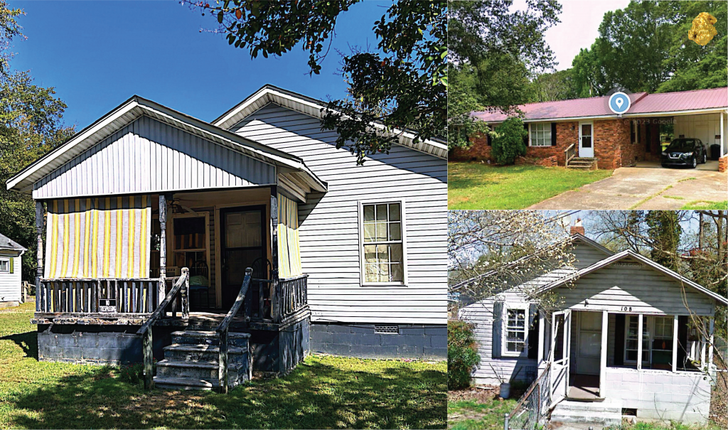 collage of houses